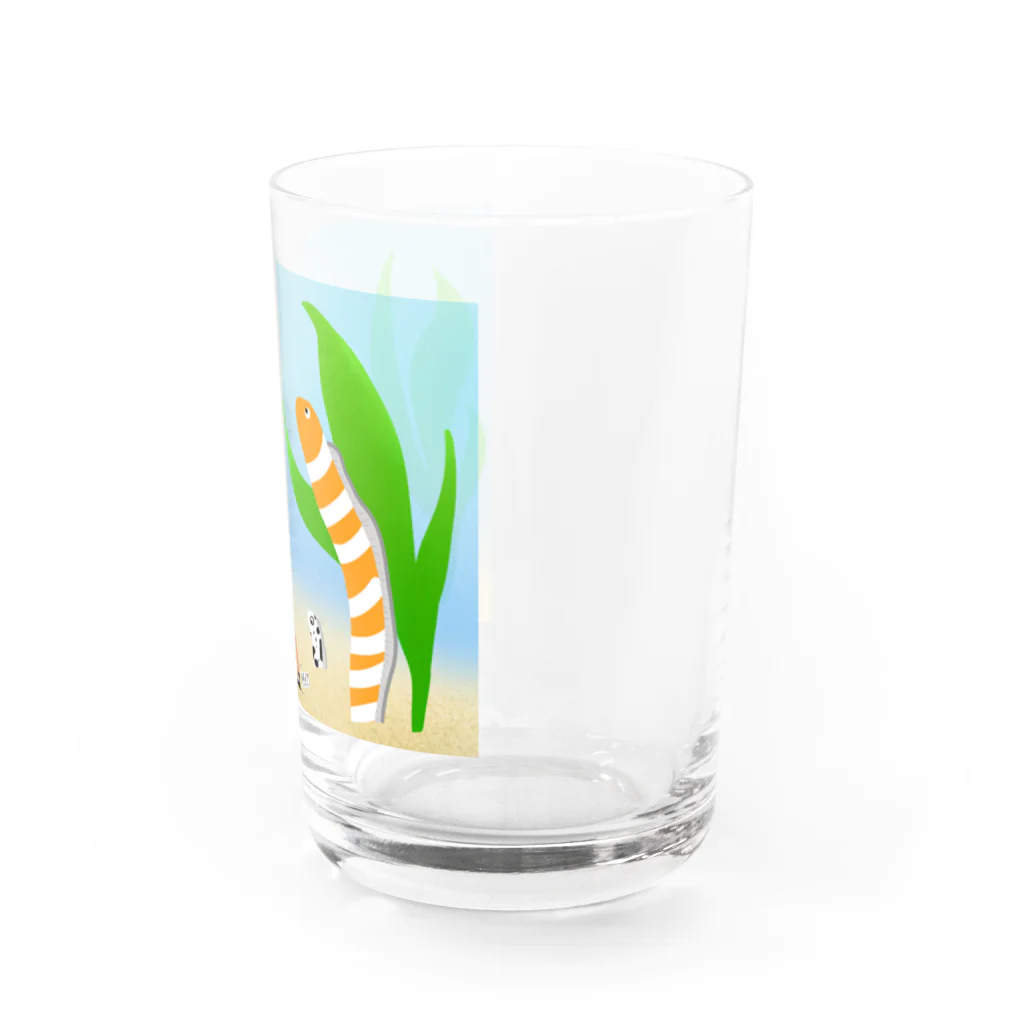 Lily bird（リリーバード）のニシキ・チンアナゴの中に迷いこんだ忍者スリスリくん Water Glass :right