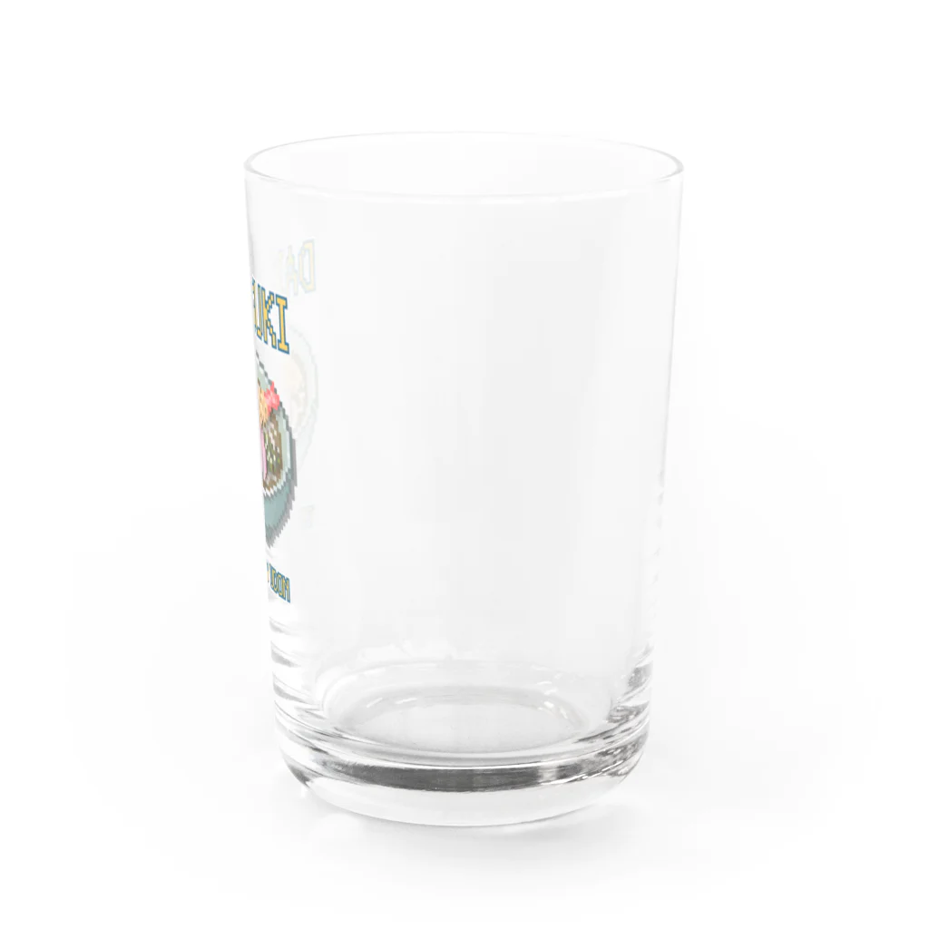 猫と釣り人のテンプラウドン(ドット絵) Water Glass :right