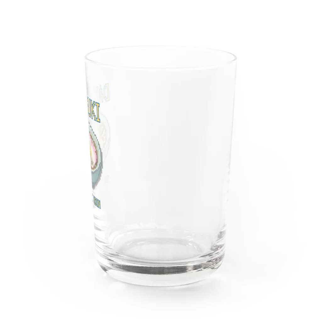 猫と釣り人のツキミウドン(ドット絵) Water Glass :right