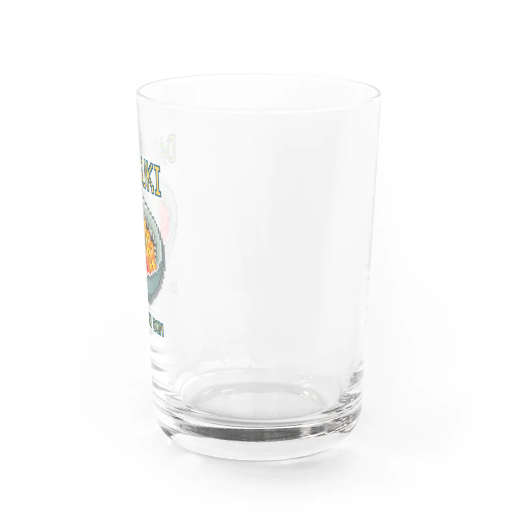猫と釣り人のウニイクラドン(ドット絵) Water Glass :right