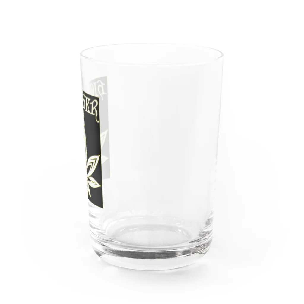 HIGHERのHIGHER original　ワッペン風ロゴ Water Glass :right
