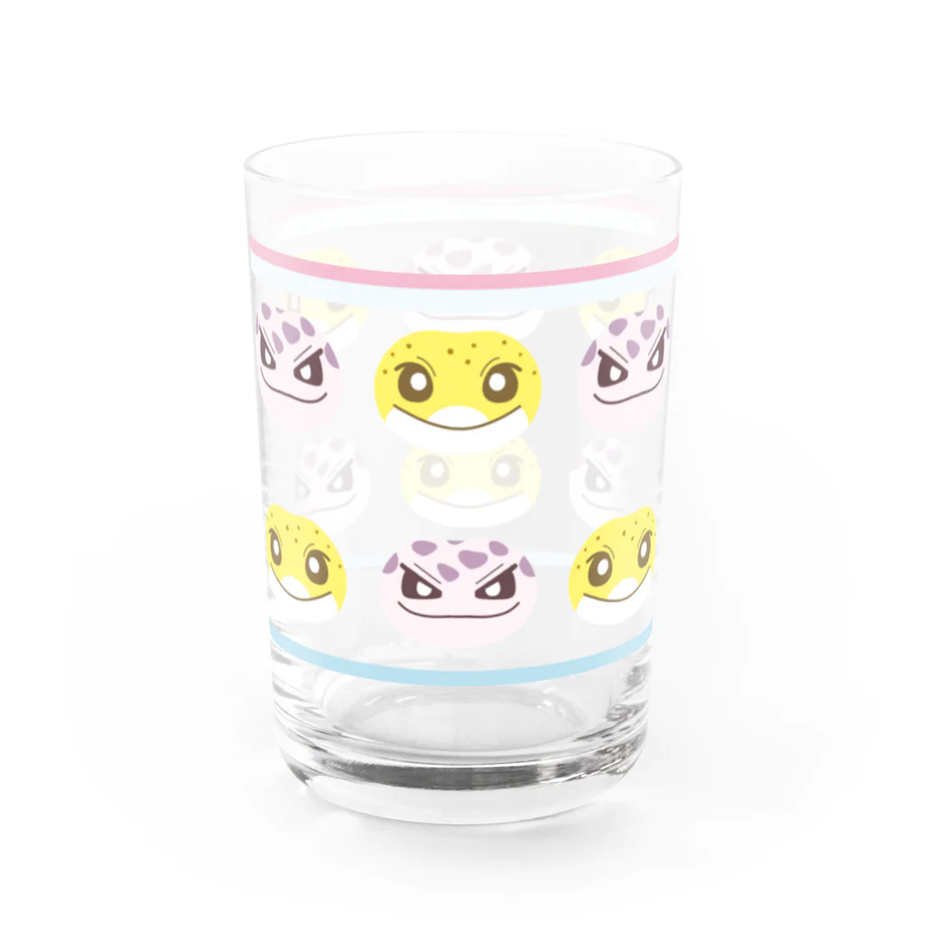 レオパとニシアフのケニーレインローズの顔コップ Water Glass :right