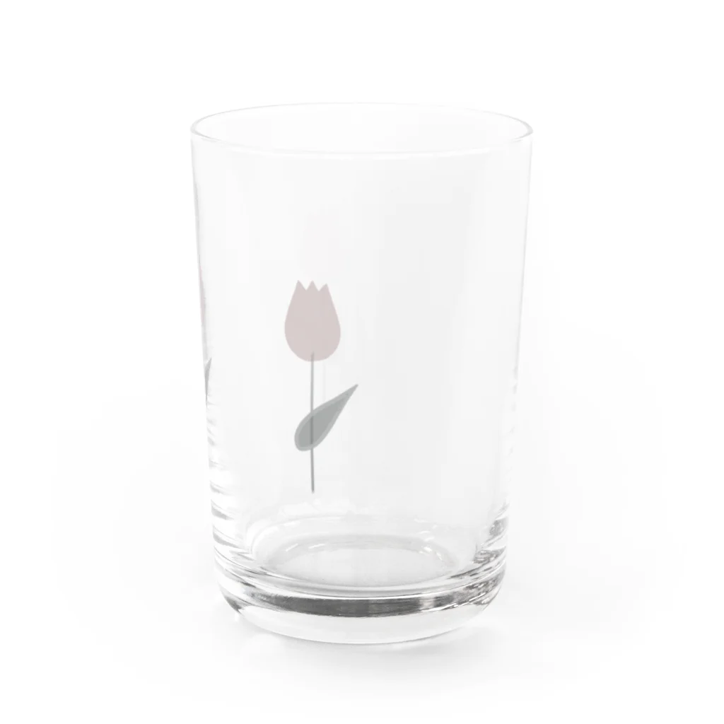 rilybiiのpink tulip Water Glass :right