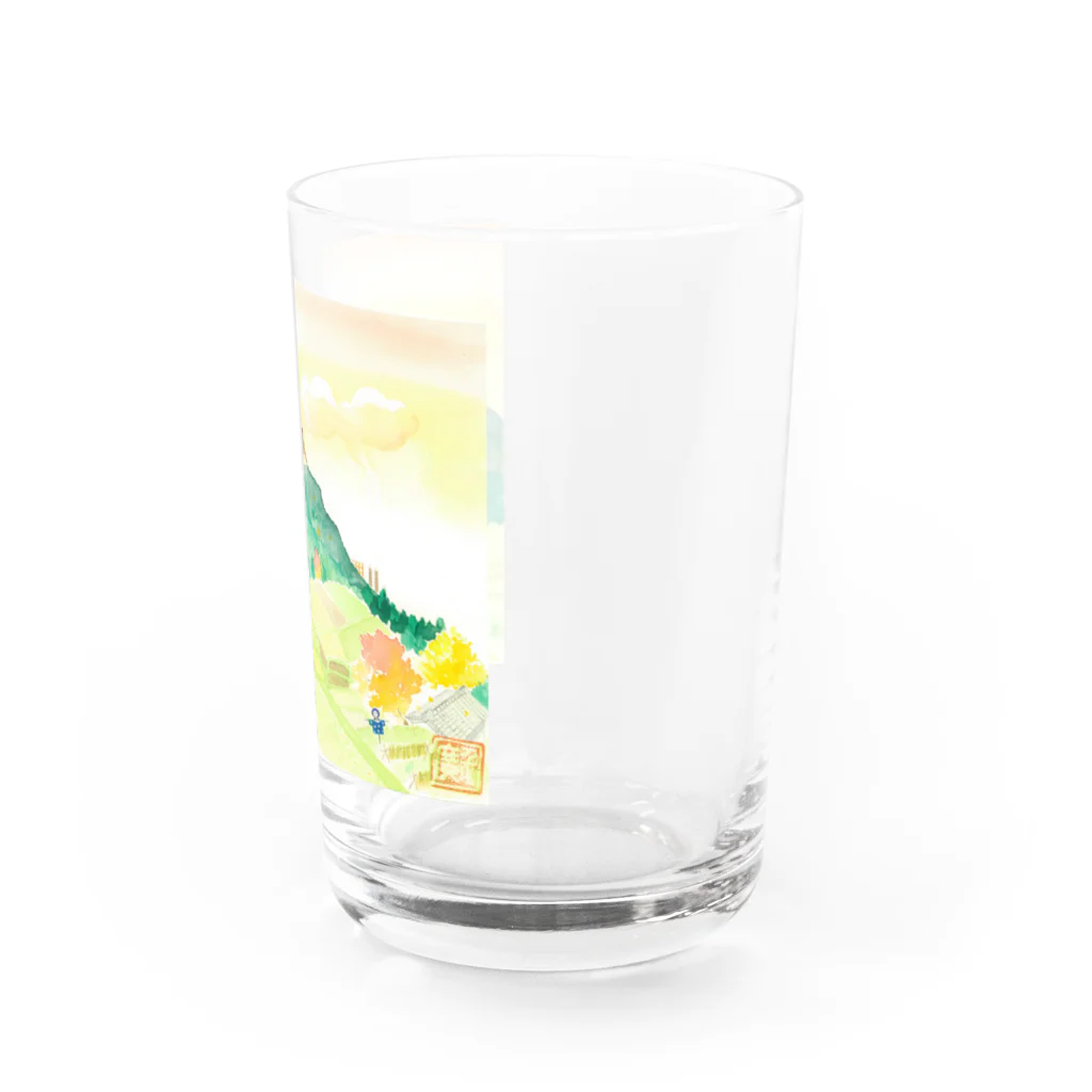 やもいも　（ヤモリ&イモリ）の武甲山 Water Glass :right