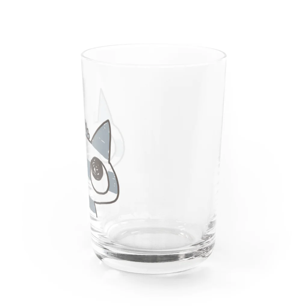 ✴FUKUSHIMAにゃんだべえ店✴のにゃんだべえ01顔 Water Glass :right