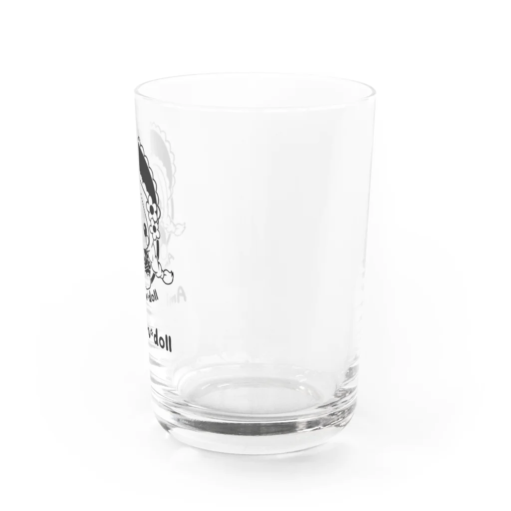 あみぐるどーるグッズSHOPのあみぐるどーるロゴデザイン Water Glass :right