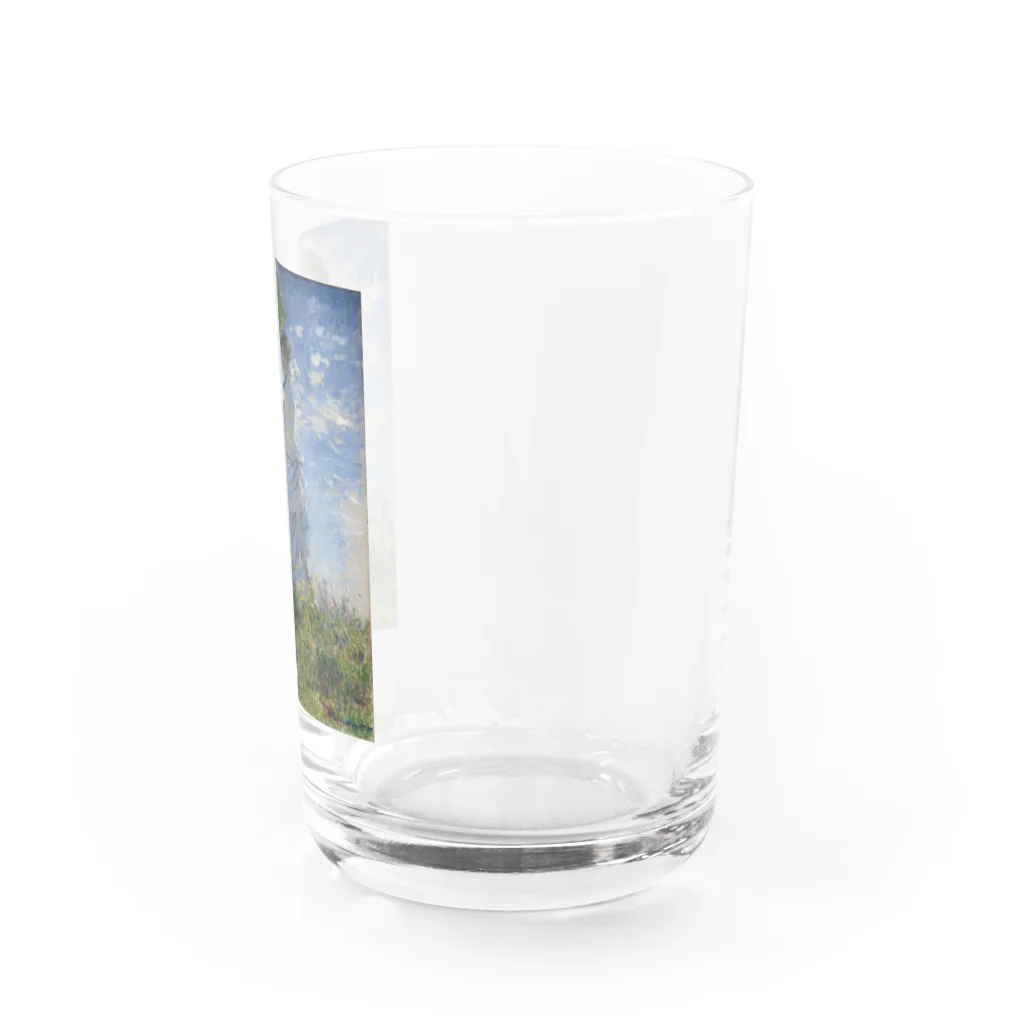 Dartroomの散歩、日傘をさす女　クロードモネ Water Glass :right
