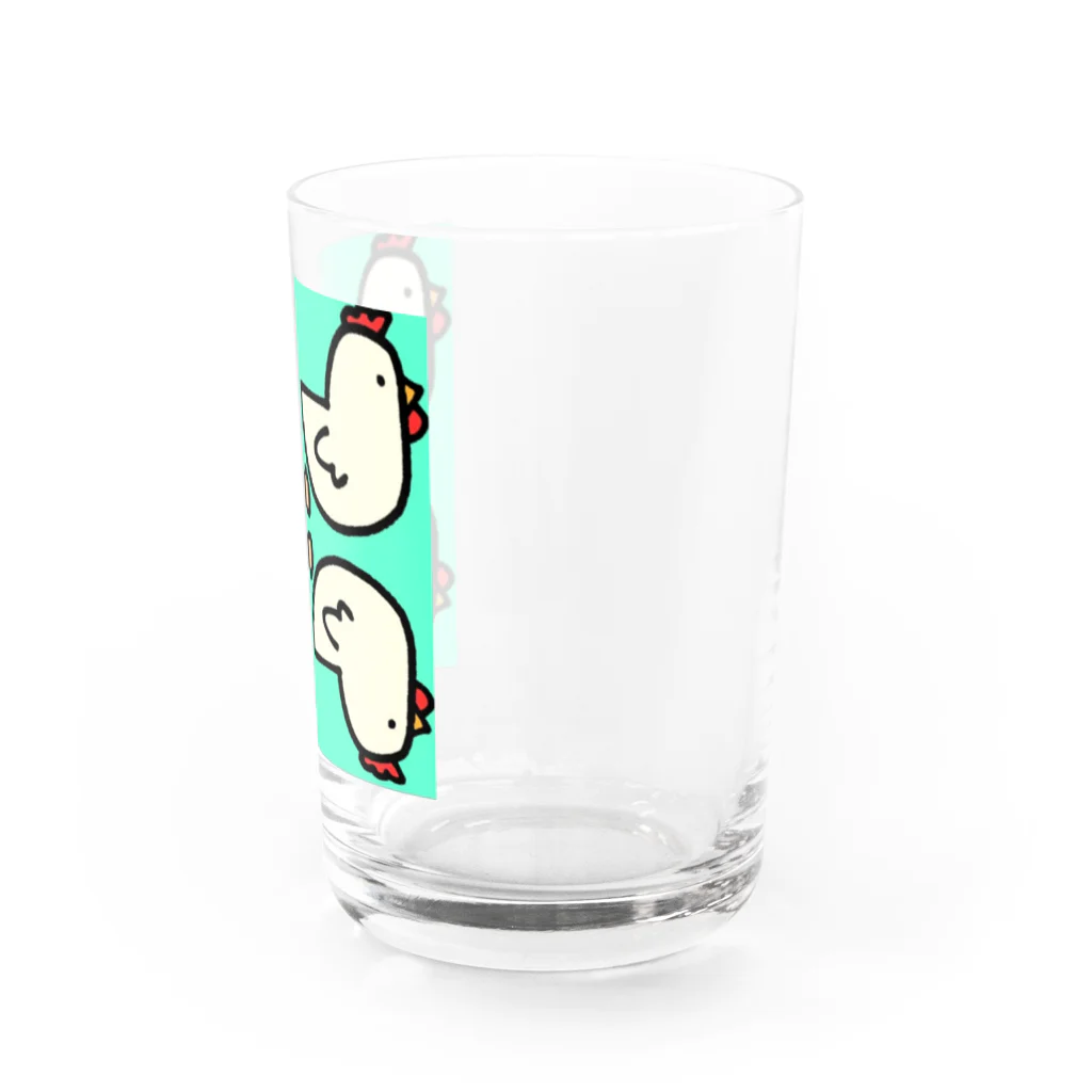 yukimaru-mametaのニワトリだらけ Water Glass :right