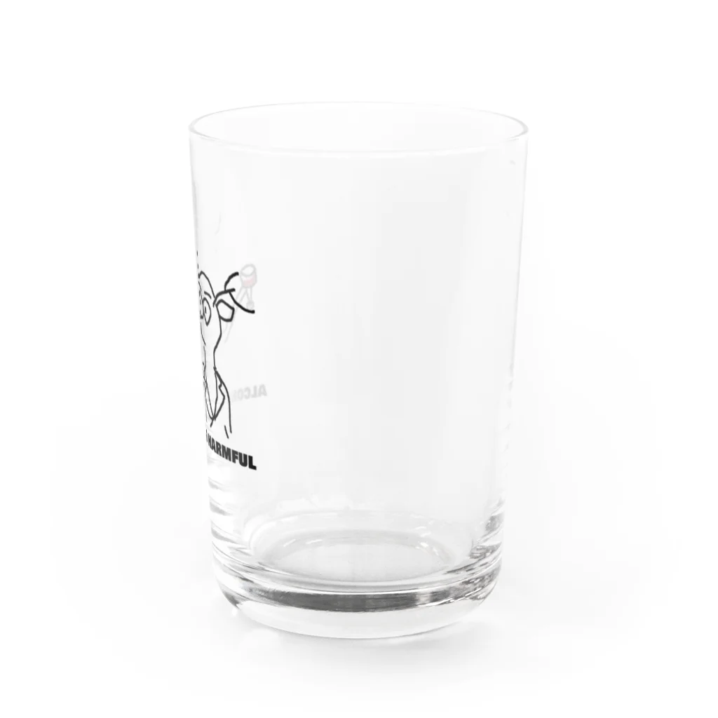 ゆるぽか！グッツ係の飲んだくLetter Water Glass :right