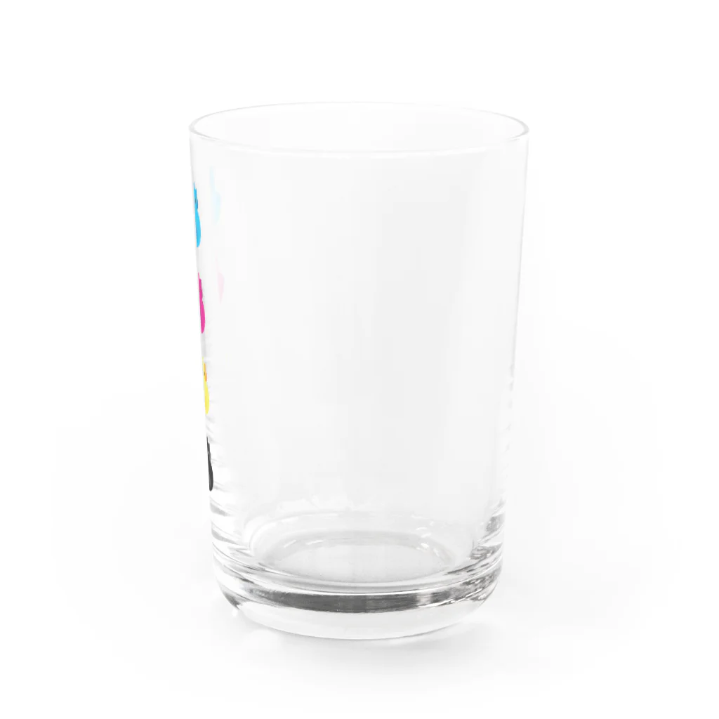 ツナマヨショップのCMYKあひる Water Glass :right