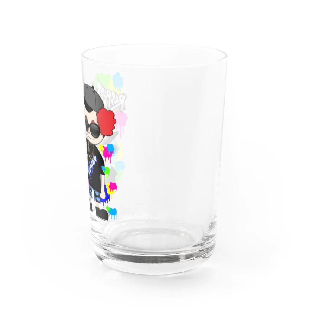 秘密結社(ㆁөㆁ)青い鳥のギャングスタ＆唯我HIPHOP丸シリーズ Water Glass :right