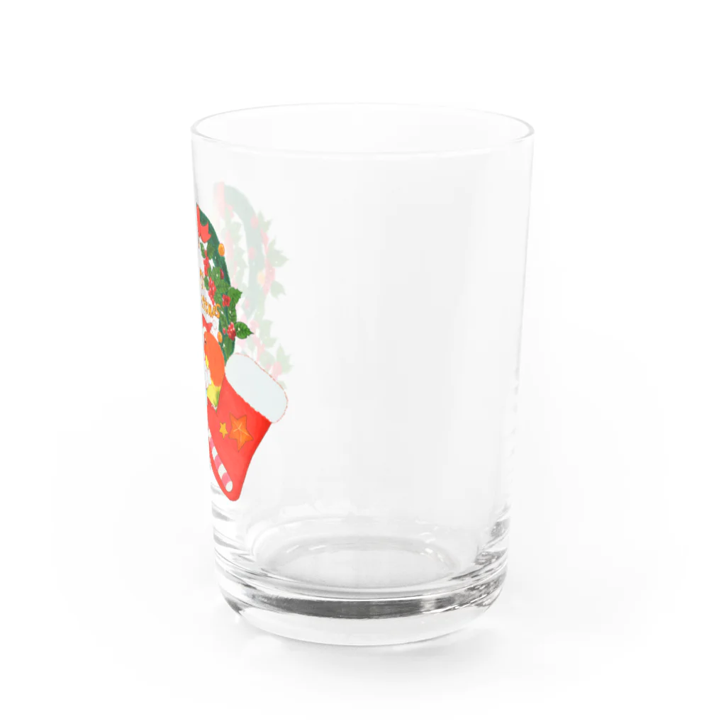 【コザクラインコ】オピーチョのお店の【コザクラインコ】クリスマスオピーチョ Water Glass :right