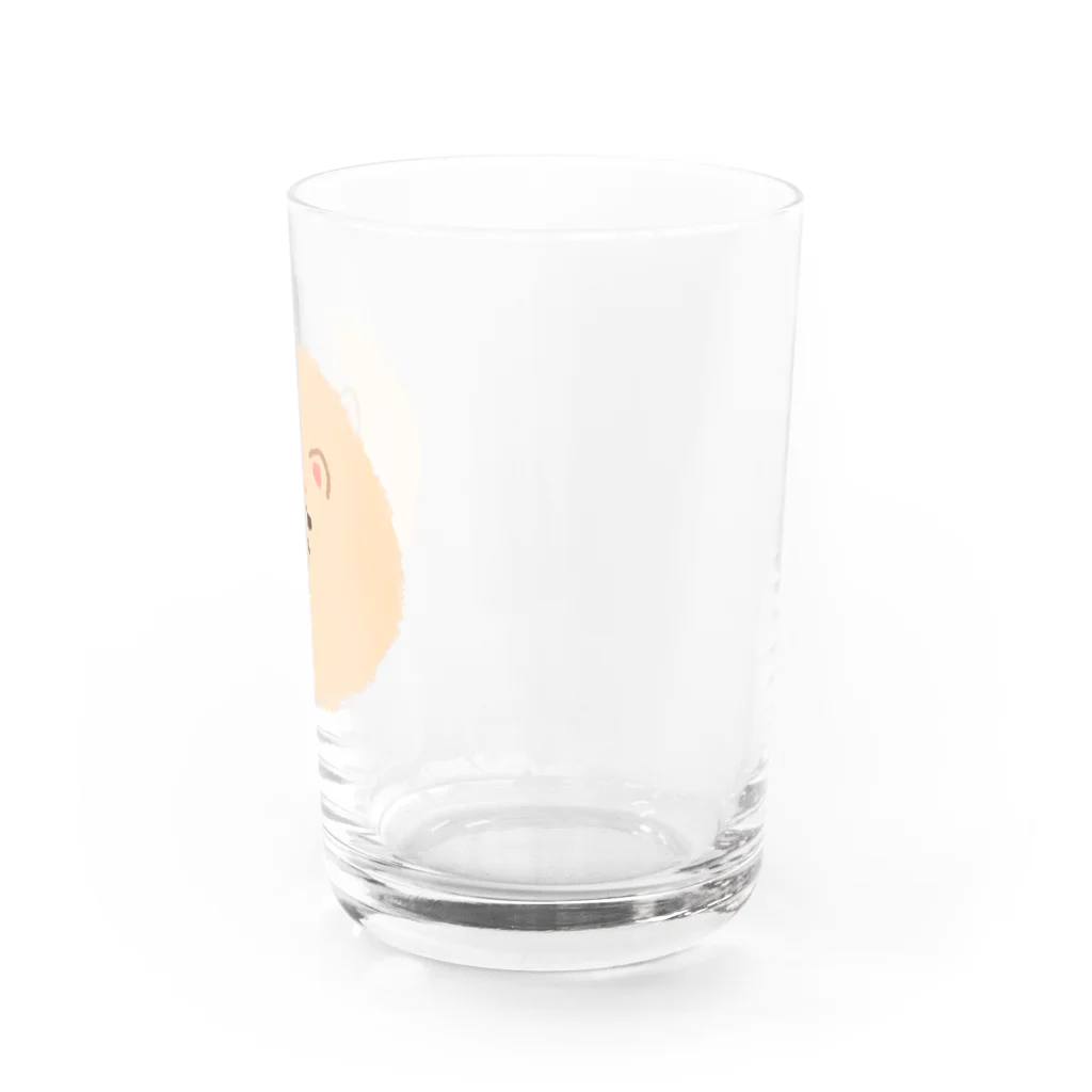 いくら丼のふえくされたポメ　薄茶 Water Glass :right