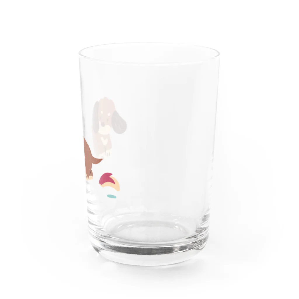 ひらりのうさりんごと散歩するいぬ Water Glass :right