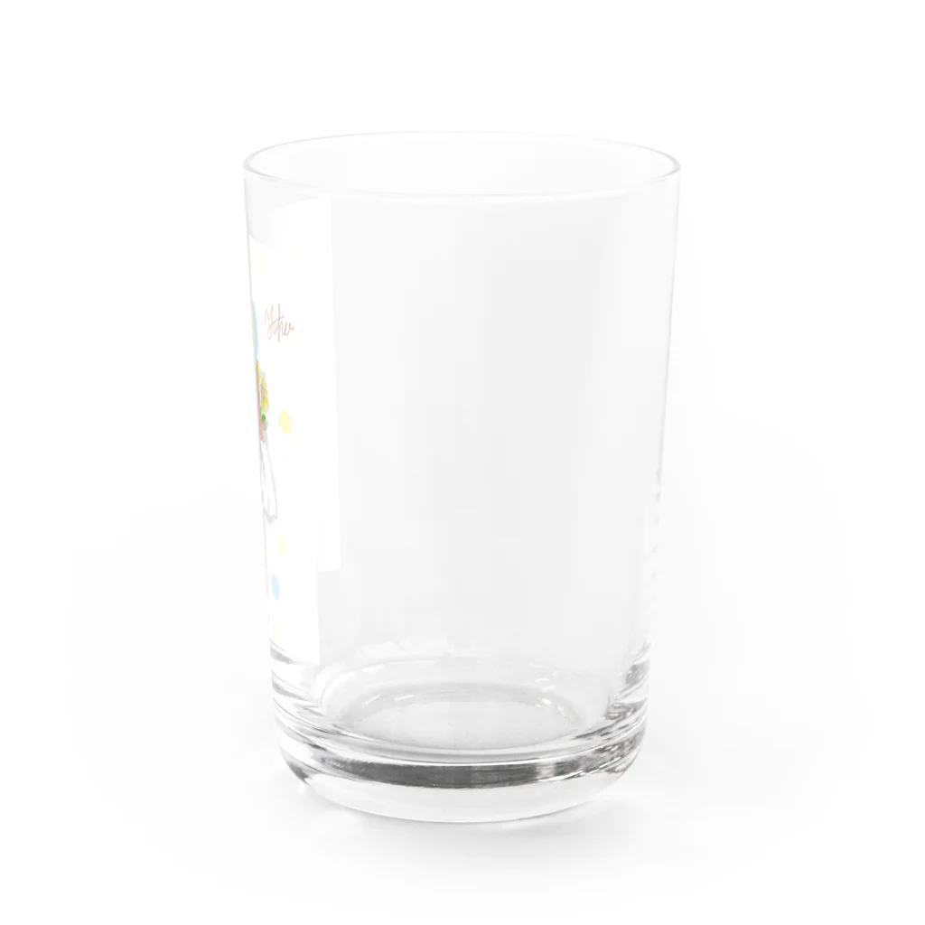 YUKOのひまわりと少女 Water Glass :right