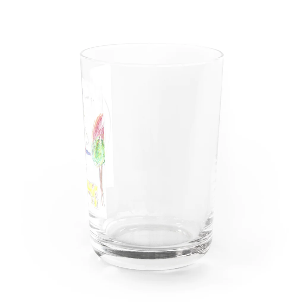 ロサンゼルス美術館のショベルカーさん Water Glass :right