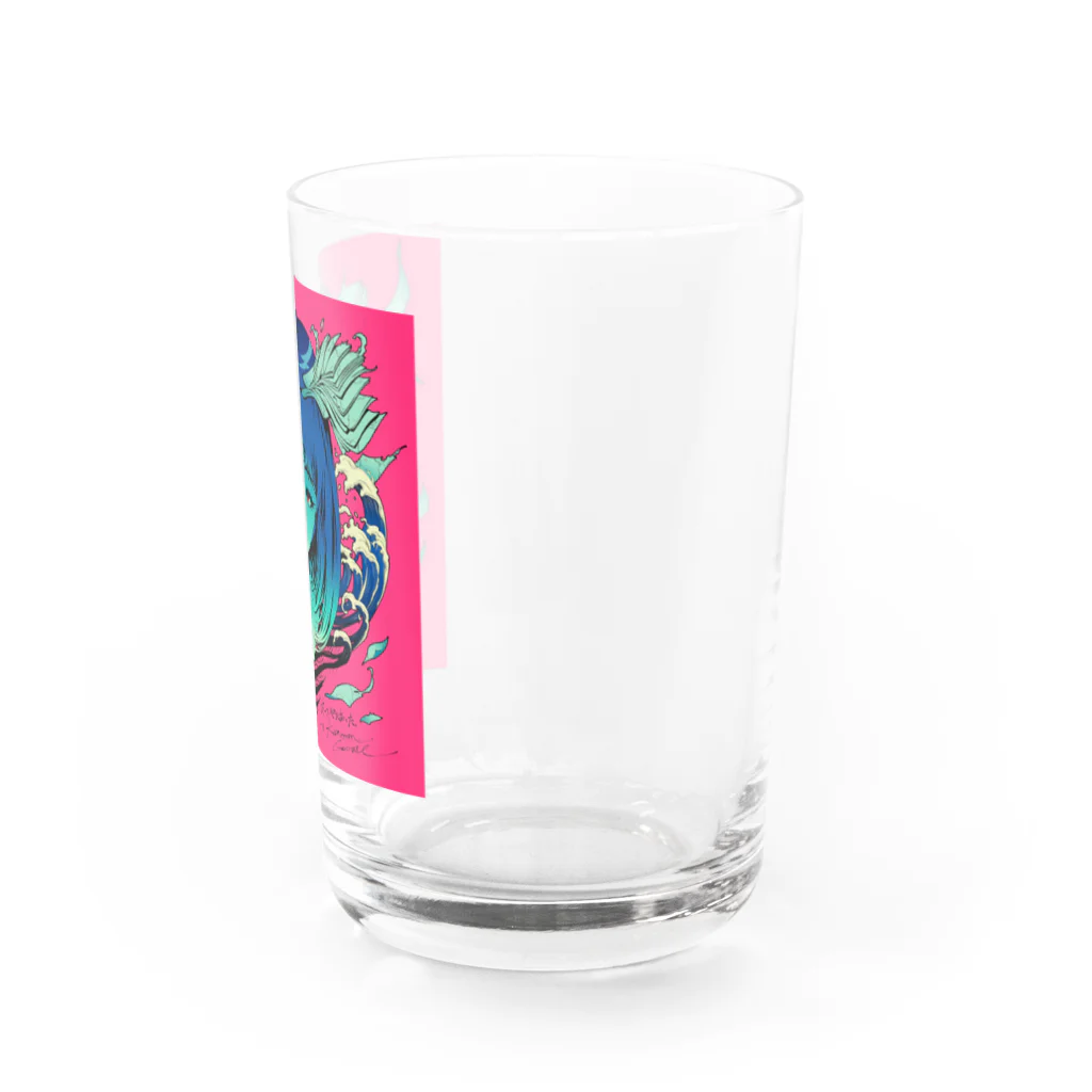 ヒビコイのミンミンピンク（スッピン） Water Glass :right