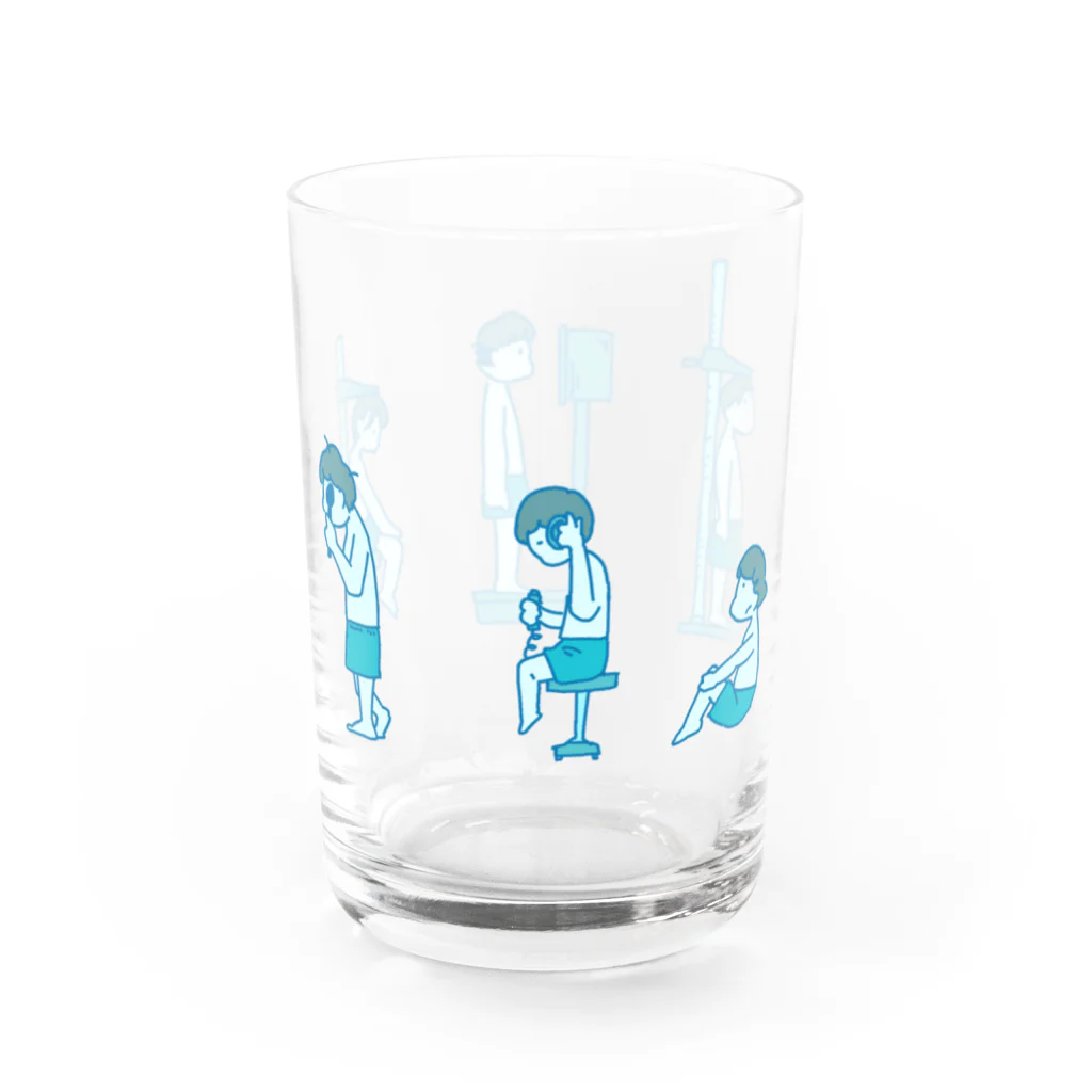 ナターシャのイラストグッズの身体測定くん Water Glass :right