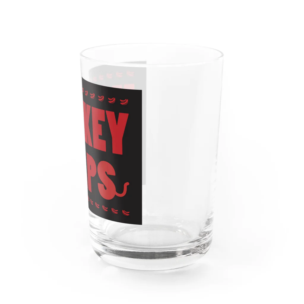MONCHAP shopのMONEY CHAPS ロゴ黒赤 Water Glass :right