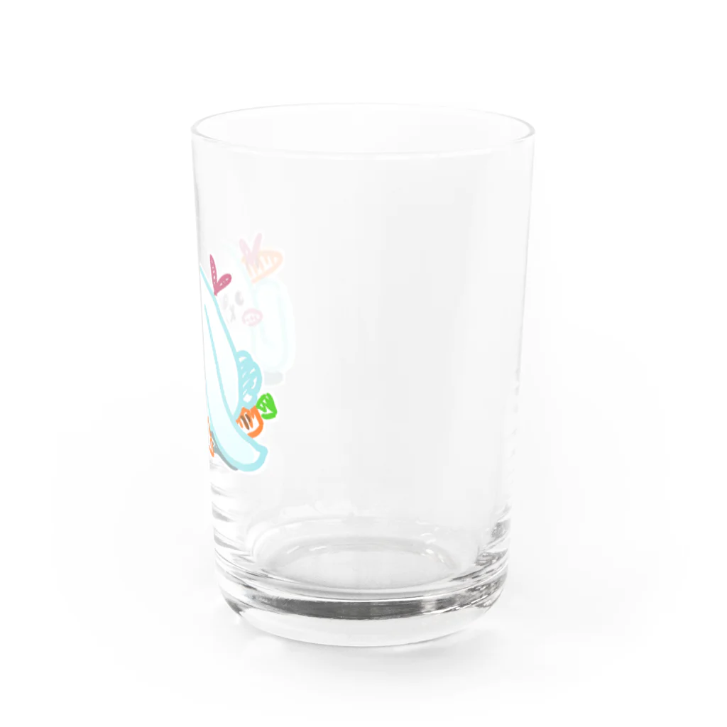 塩茹でそらまめのみみながうさぎ Water Glass :right