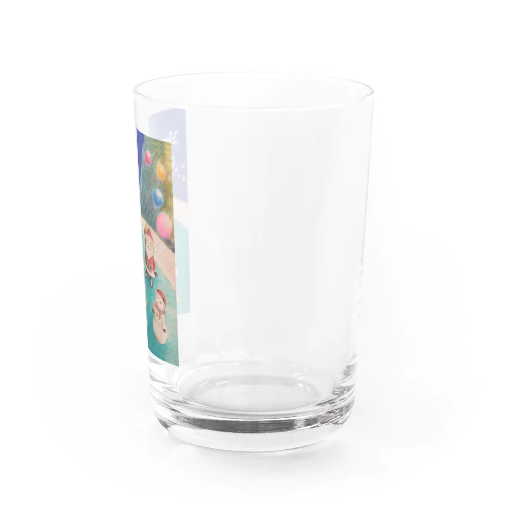 文鳥さんと仲間たちのクリスマスのおてつだいB Water Glass :right