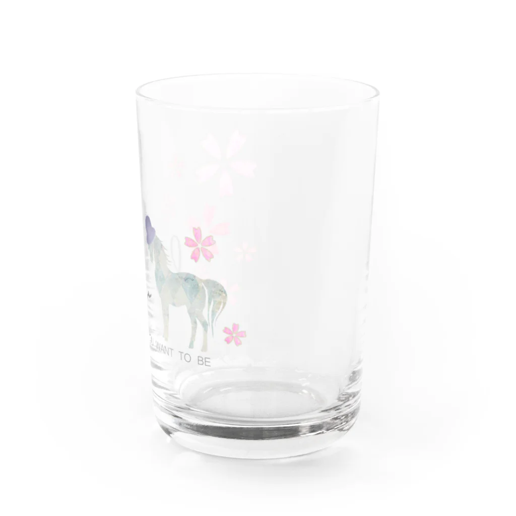 ClubHMのSpring Horse 桜帽子 Water Glass :right
