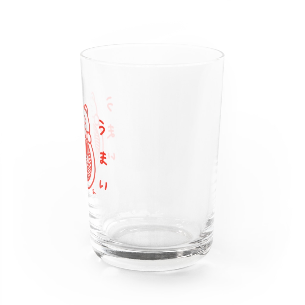 ますださえこのうまいラーメンうまい（red） Water Glass :right