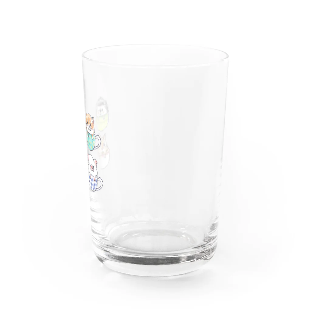 浅山しおん（ハリネズミのソフィー）のオリジナル　ハリネズミのソフィー、カップにハマってこっちを見ている。 Water Glass :right