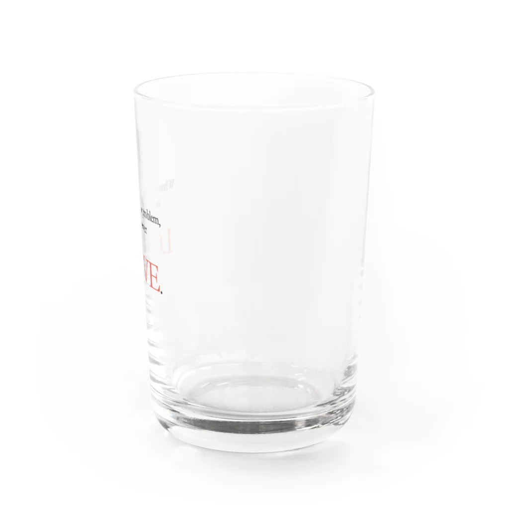 rememberの【Whatever the problem,  the answer is LOVE.】グラス Water Glass :right