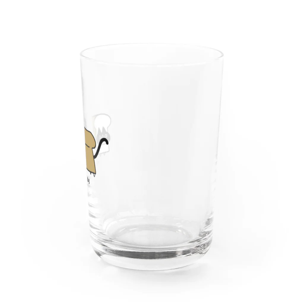 猫かわいいねのぱんこあら Water Glass :right