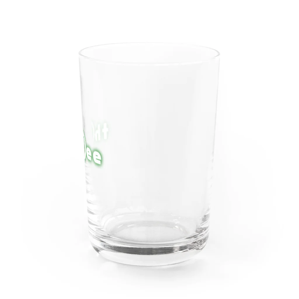 th®︎eeのthree LOGO NEON ForestGreen Water Glass :right