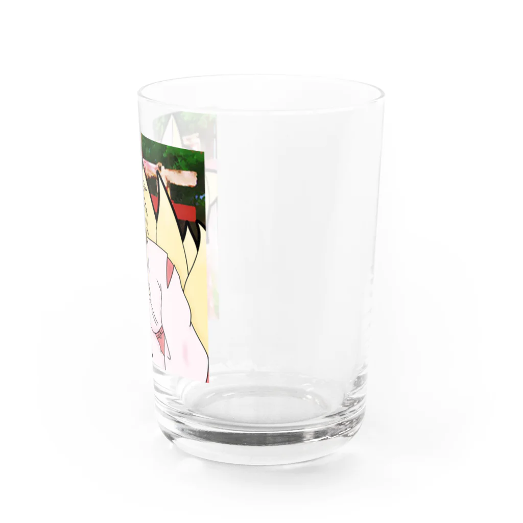神狐の社の鳥居からお出迎えシリーズ Water Glass :right