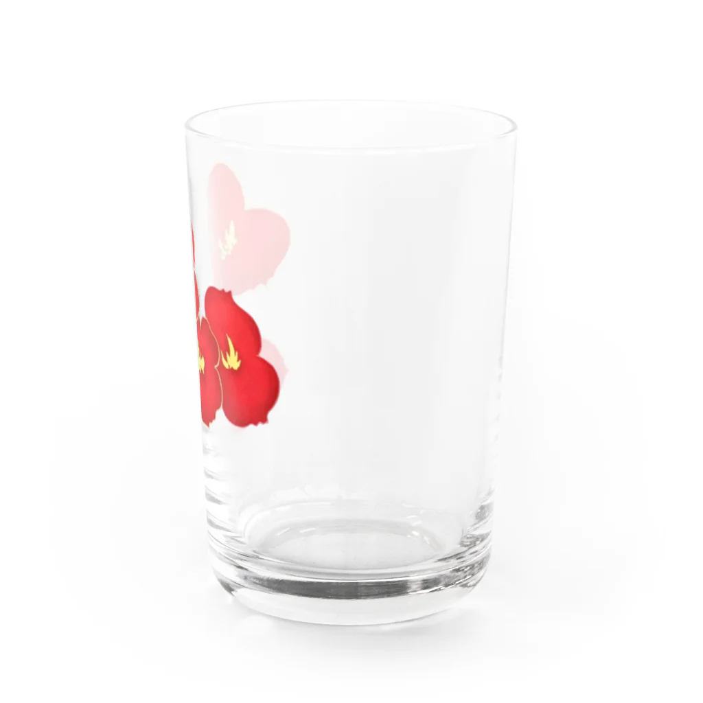 まむらさきの赤い花 Water Glass :right