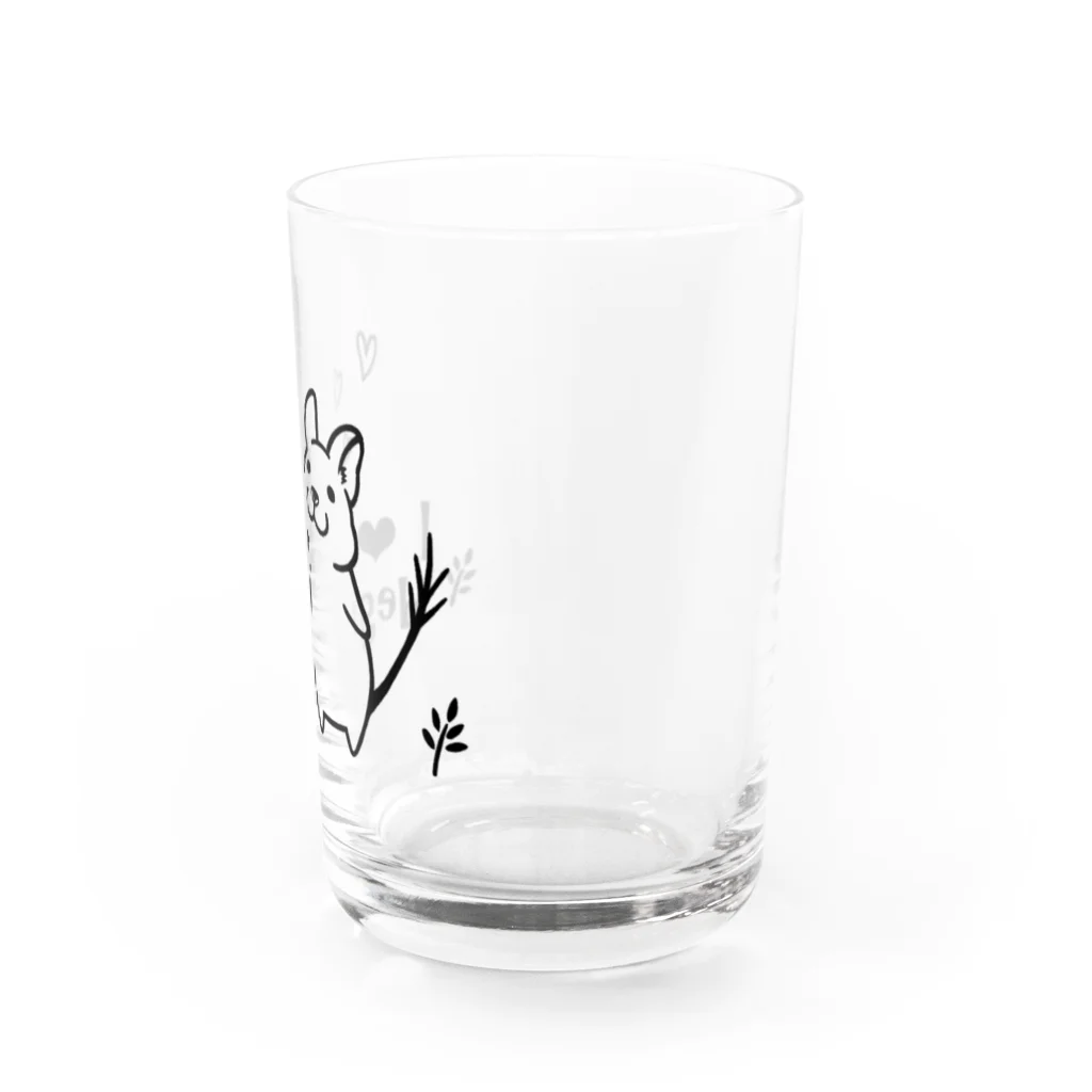 ぼたもちFactoryのI LOVE DEGU Water Glass :right