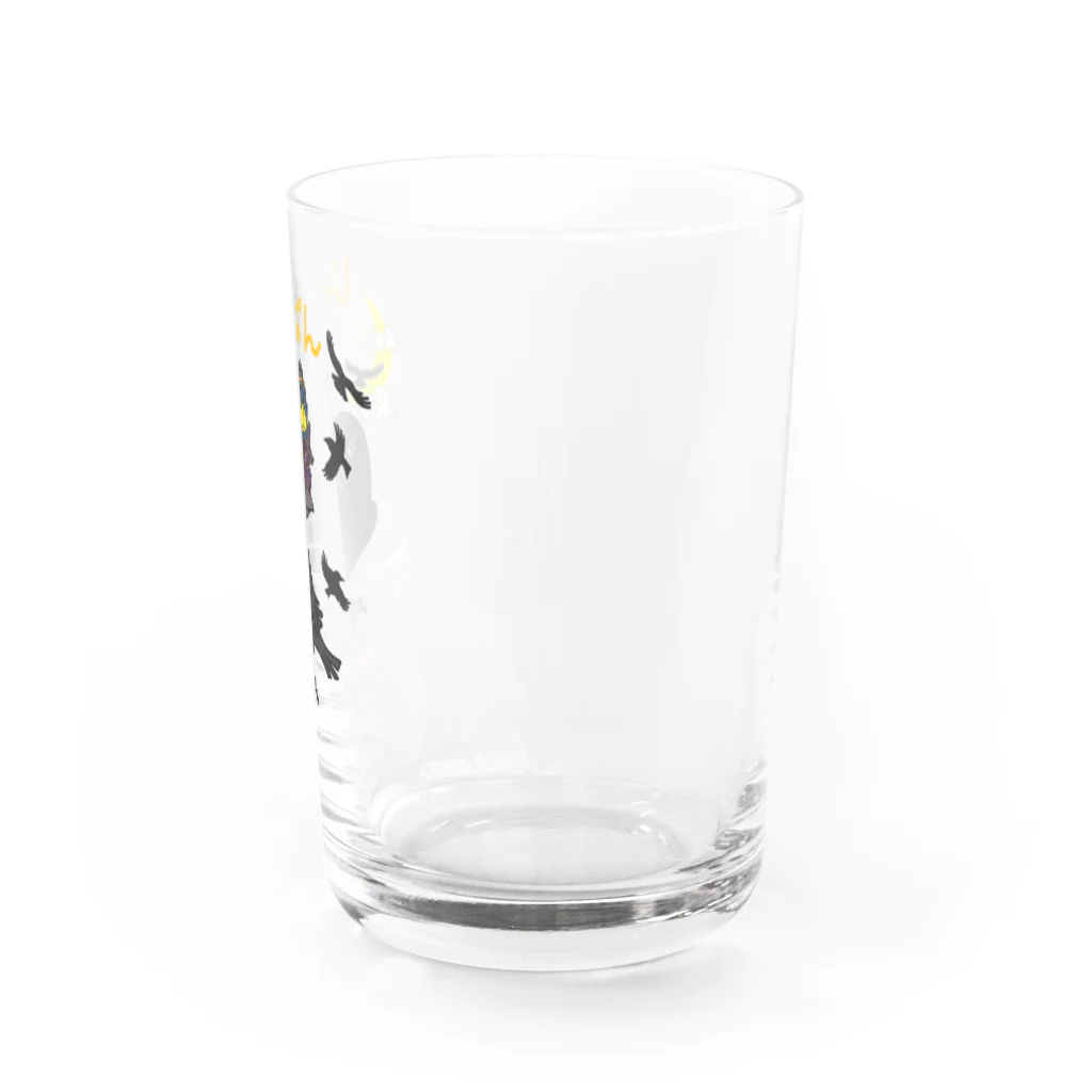 Siderunの館 B2のゆるスカジャン柄（からすとからすてんぐ） Water Glass :right