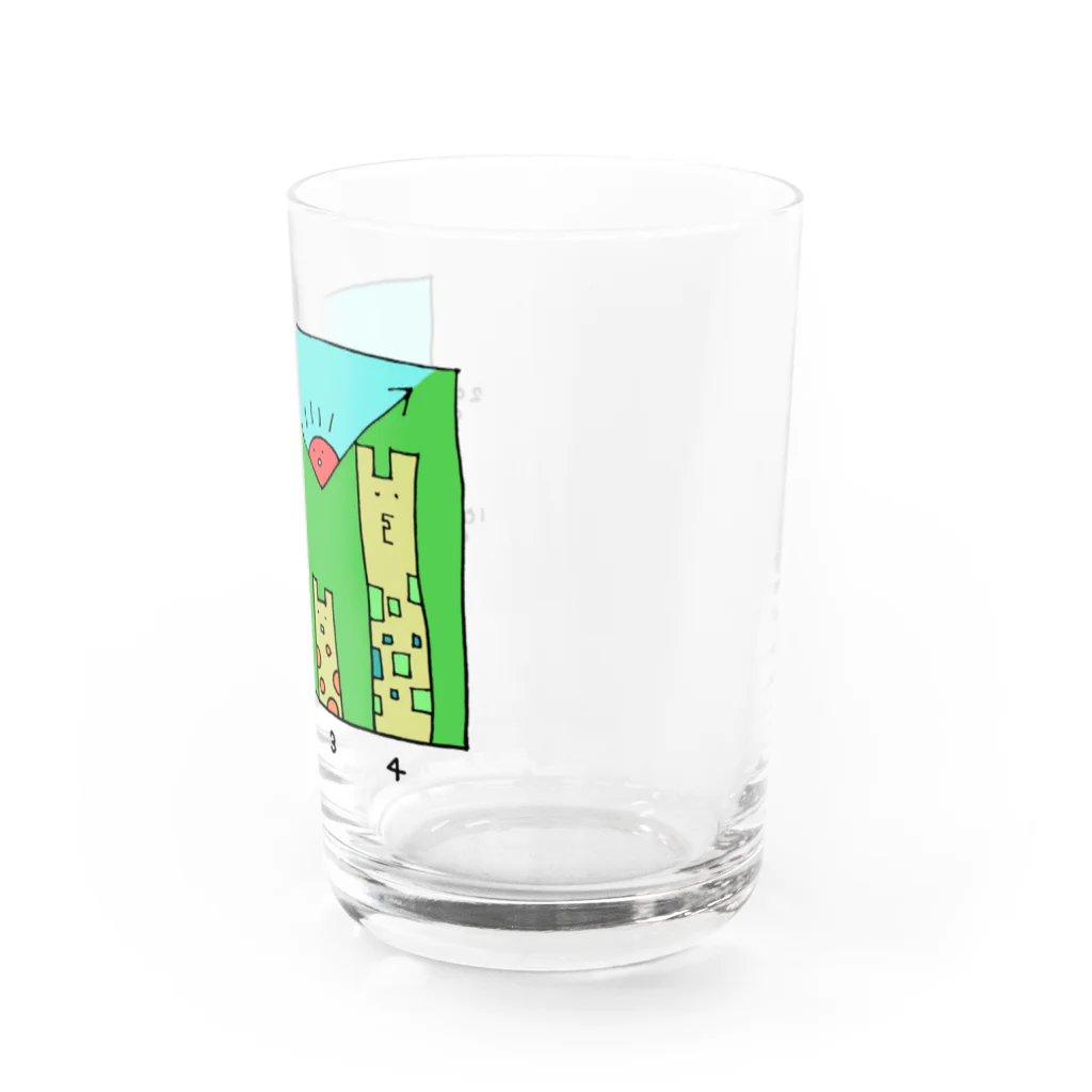 2Dうさぎの2Dうさぎ グラフ Water Glass :right