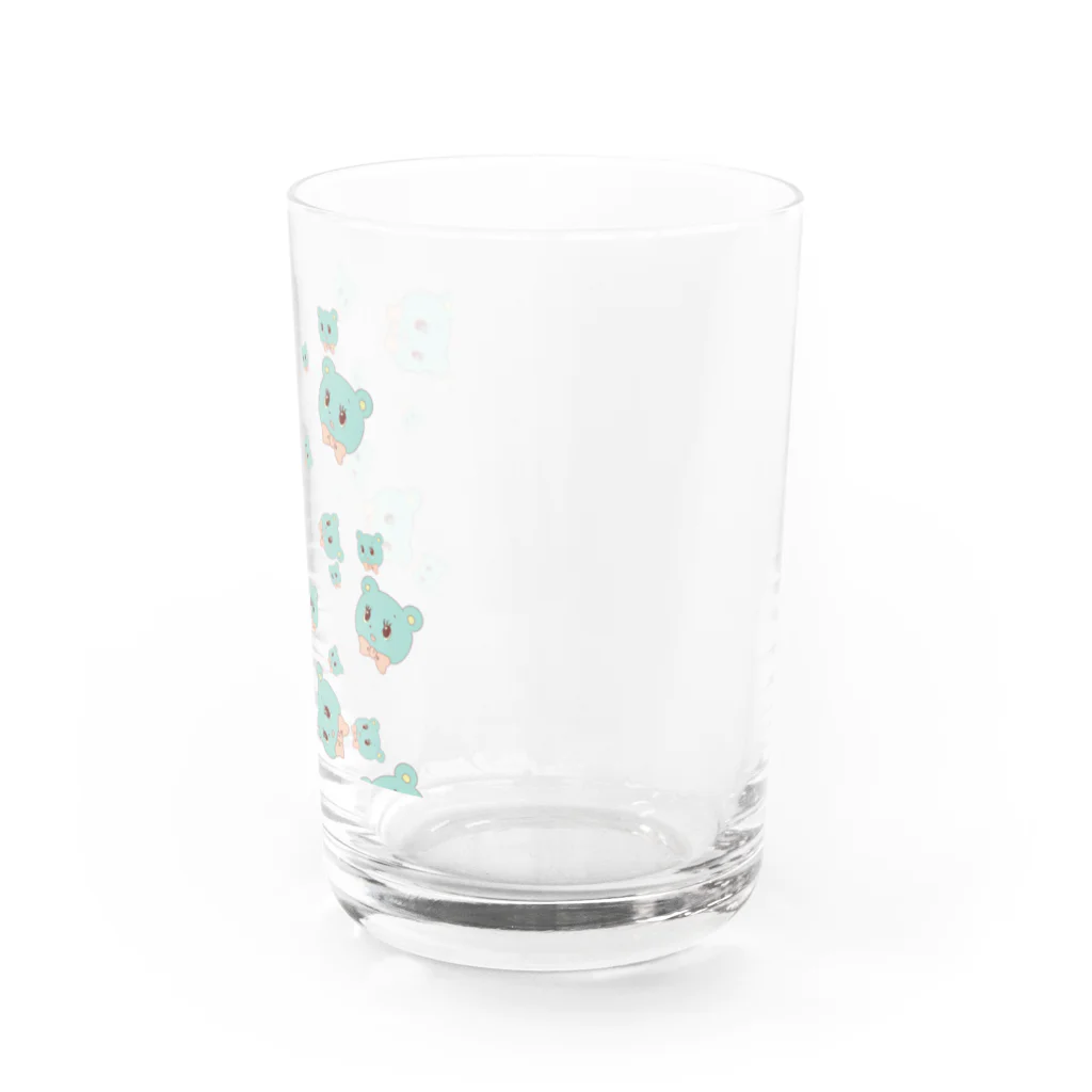 ありちゃんのショップのレトロくまさん(総柄) Water Glass :right