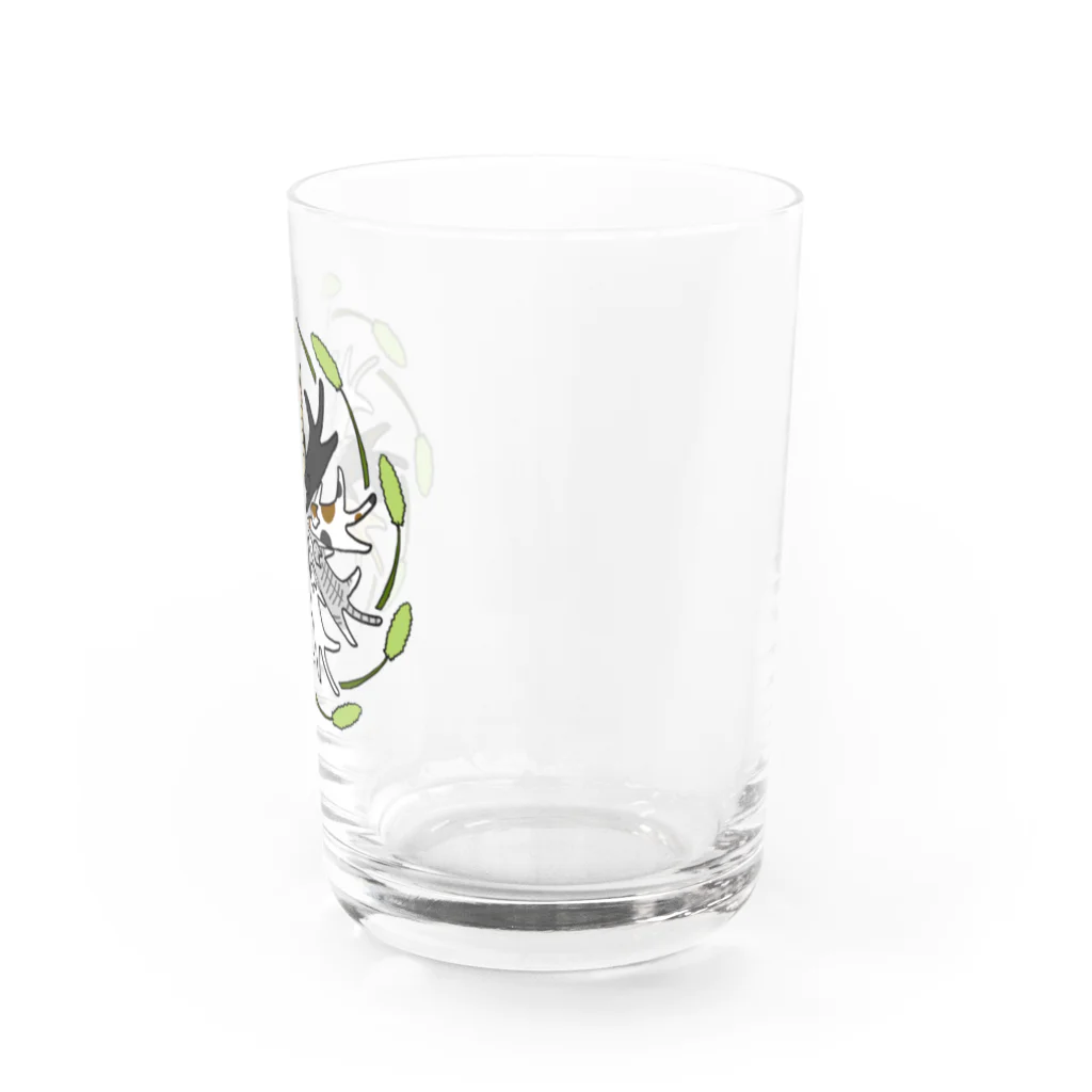 梅咲イラストワークの和猫じゃらし Water Glass :right