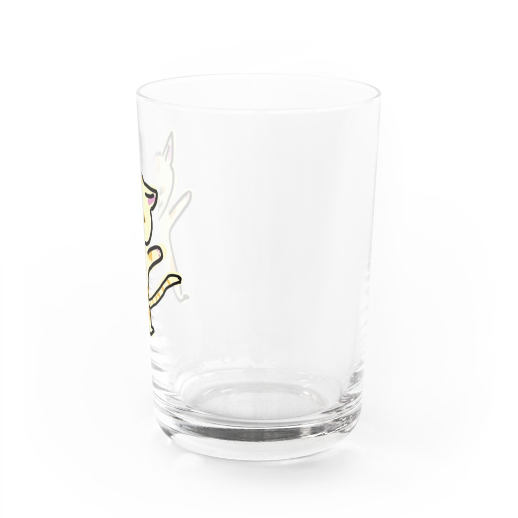 akane_art（茜音工房）の踊るスナネコ Water Glass :right