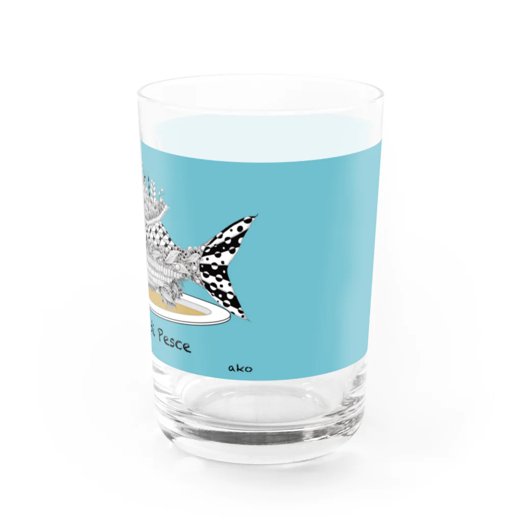 あこわーるどのお魚スープ　コップ Water Glass :right