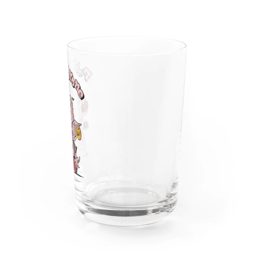 tama.llustrationのPink Drone Water Glass :right