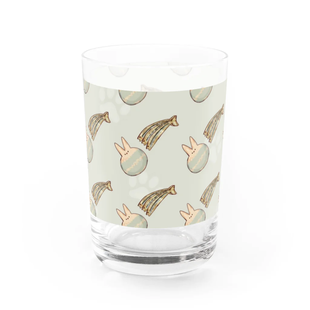 ゆずおのくわいと田作り なゆる猫 Water Glass :right