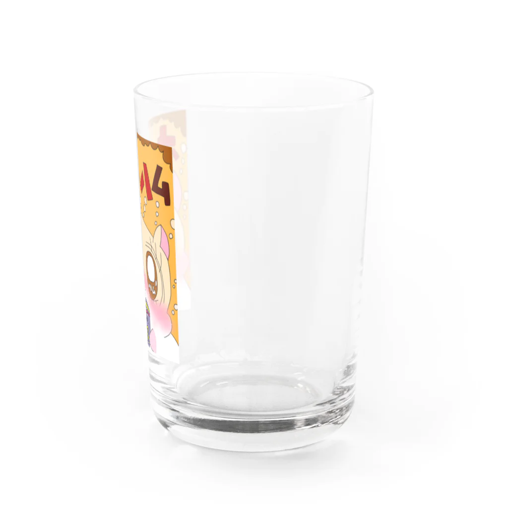 バッキバキの目のホロハムちゃん🐹🍻 Water Glass :right