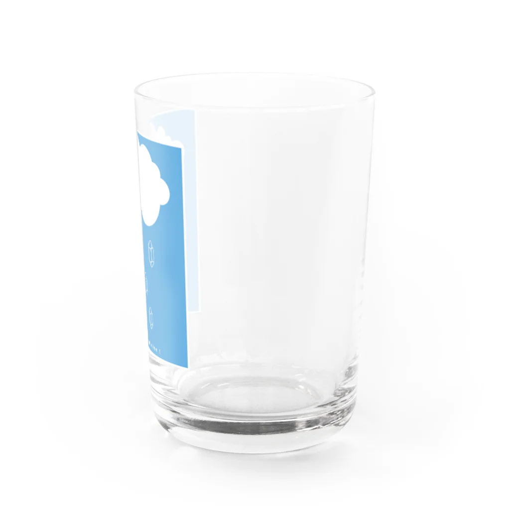 Qの雲と水晶（ブルー） Water Glass :right