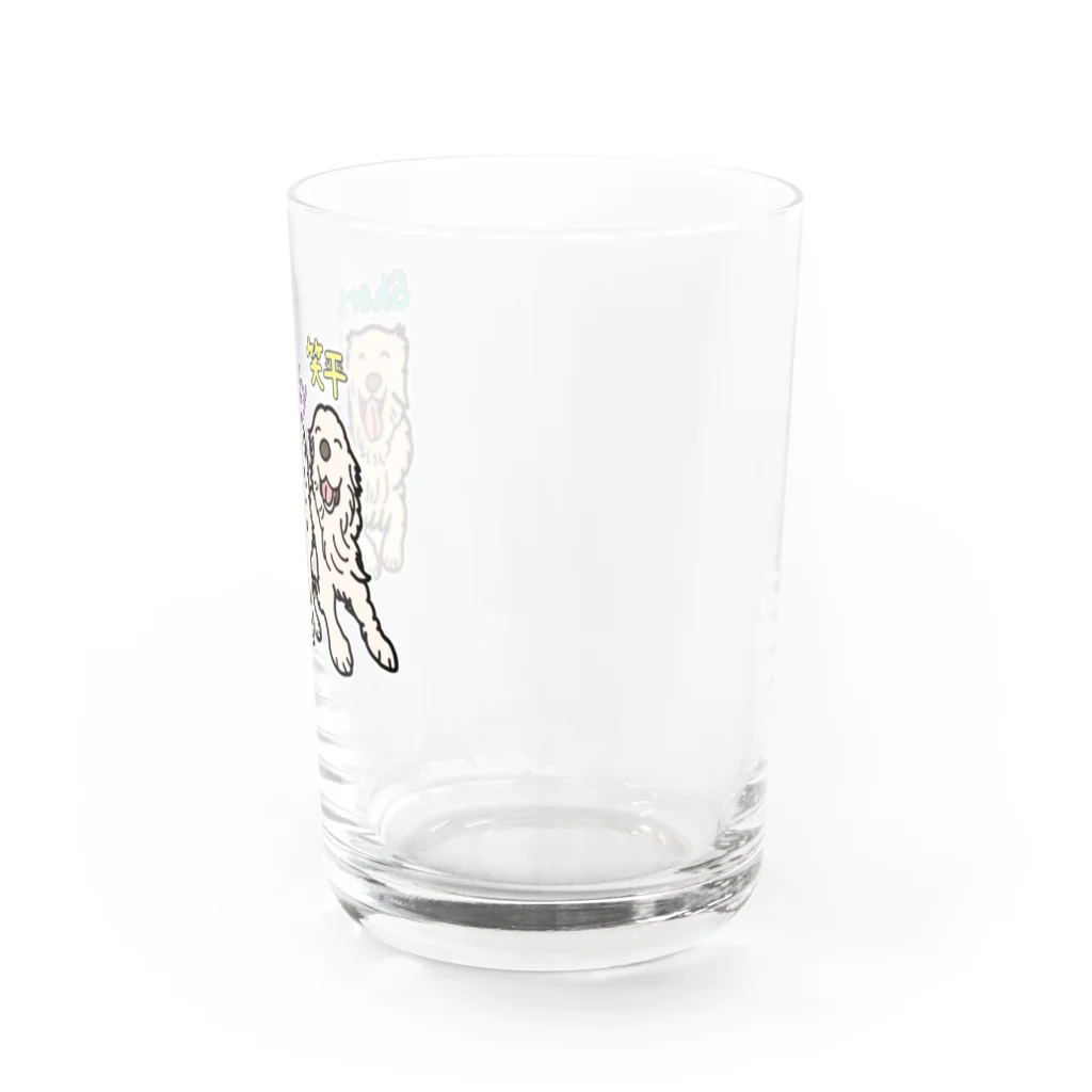 niconicotontonのうちの子1番☆縁あり〜ショートちゃん&ラッキーちゃん&笑平ちゃん〜 Water Glass :right