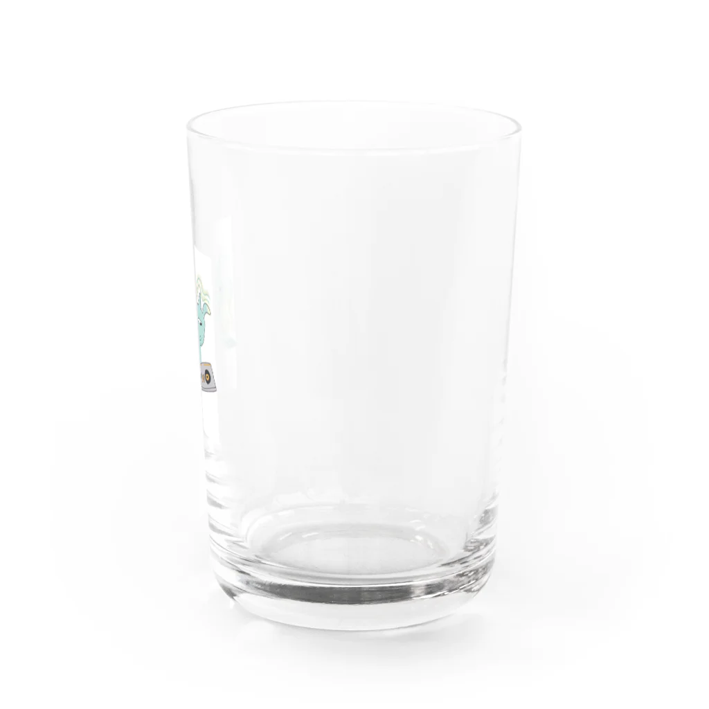 猫　ネコ　ねこのDJ猫 Water Glass :right