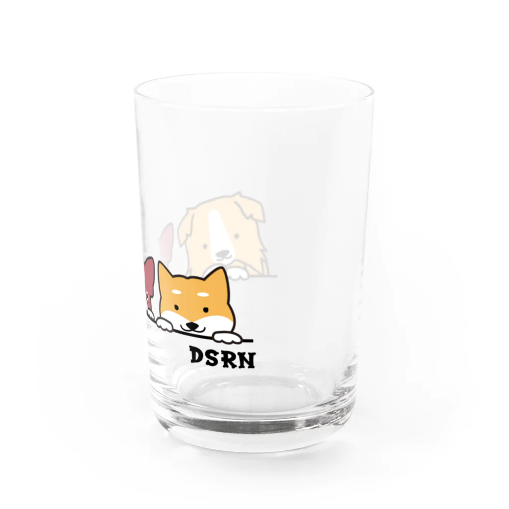 DSRN shopの仲良しの三匹犬 Water Glass :right