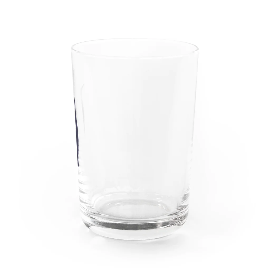 どうぶつがいっぱいのシンプルペンギンシルエット Water Glass :right