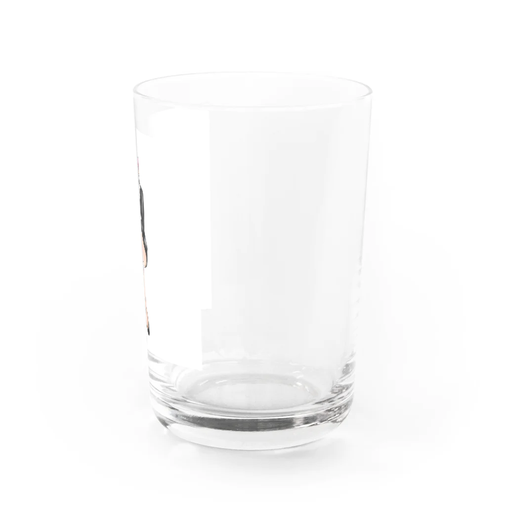 猫　ネコ　ねこの我慢の限界 Water Glass :right