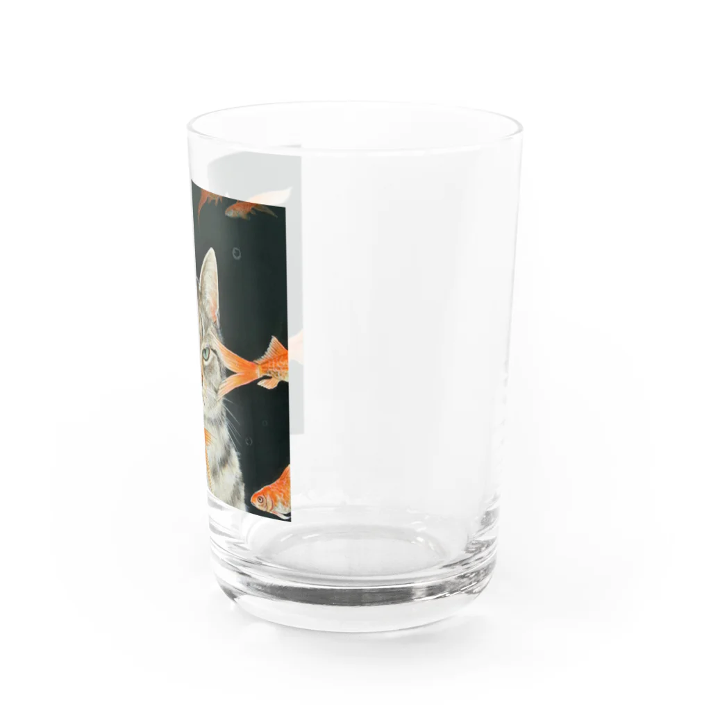 おちょぴの金魚と猫 Water Glass :right